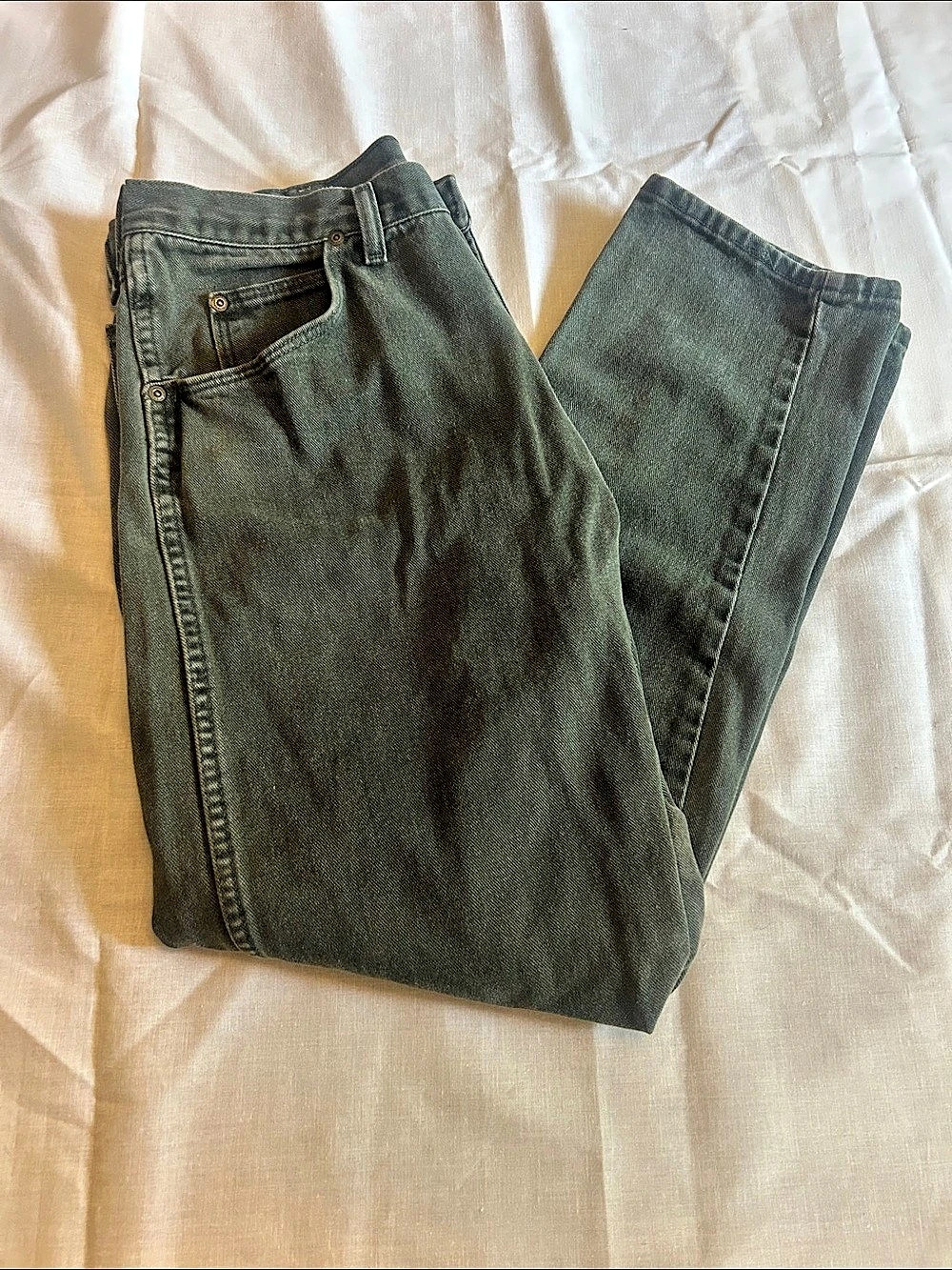 Wrangler Authentic Jeans Green Straight Leg Jeans